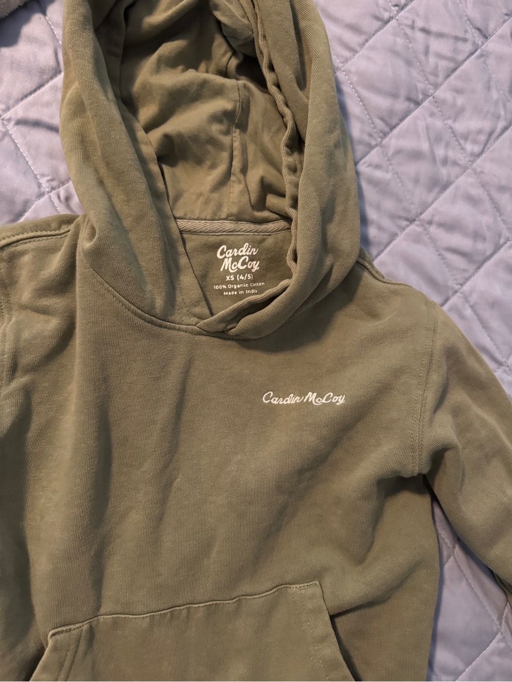 Cardin McCoy Kids Olive Hooded Sweatshirt - Soft Cotton Blend